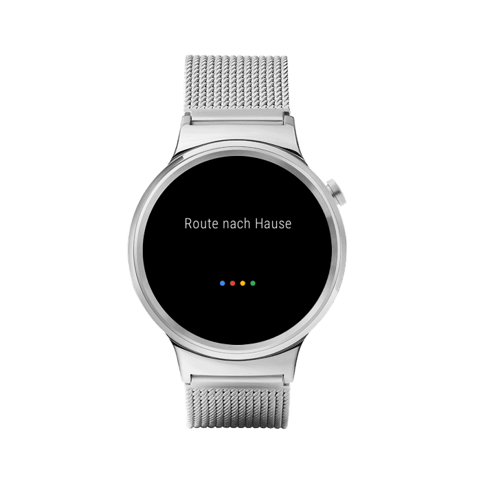 Halte die Ein-/Aus-Taste auf deiner Wear OS by Google-Smartwatch gedrückt oder sag einfach